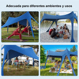 Carpa de Playa Portátil 3x3m con Protección Solar UPF 50+ | Refugio Ligero y Familiar
