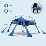 Carpa de Playa Portátil 3x3m con Protección Solar UPF 50+ | Refugio Ligero y Familiar