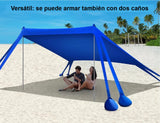 Carpa de Playa Portátil 3x3m con Protección Solar UPF 50+ | Refugio Ligero y Familiar