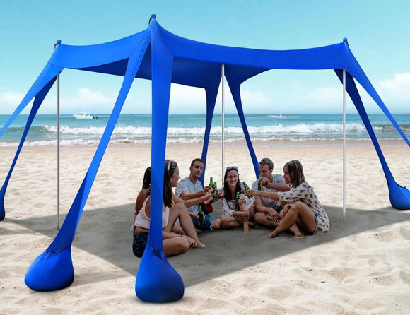 Carpa de Playa Portátil 3x3m con Protección Solar UPF 50+ | Refugio Ligero y Familiar