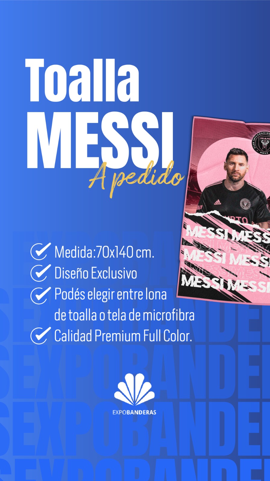 Lona Personalizada Messi – Expo Banderas